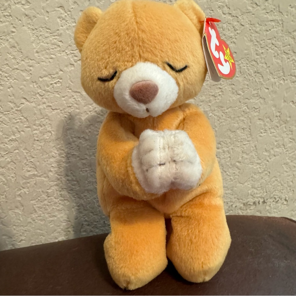 Vintage WT 1999 Ty Beanie Babies Hope Praying Bear